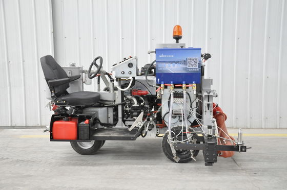 Benzin Motorlu Hidrolik Tahrikli ve Termal Yağ Isıtmalı Termoplastik Yol Çizgi Makinesi